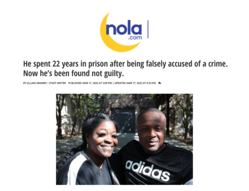 NOLA.COM – He spent 22 years in prison after being falsely accused of a crime. Now he’s been found not guilty.