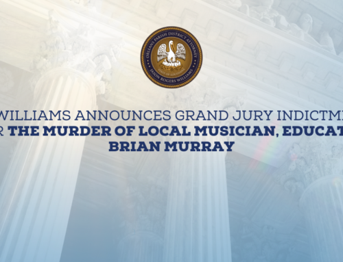 District Attorney Jason Williams Announces Grand Jury Indictment for the Murder of Local Musician, Educator Brian Murray